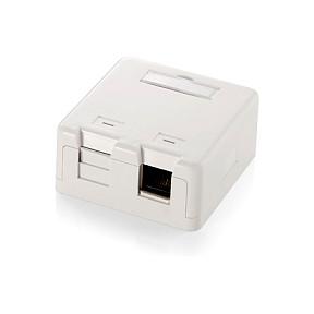 Påbygningsdåse Equip 125122 til 2 Keystone Jack - hvid