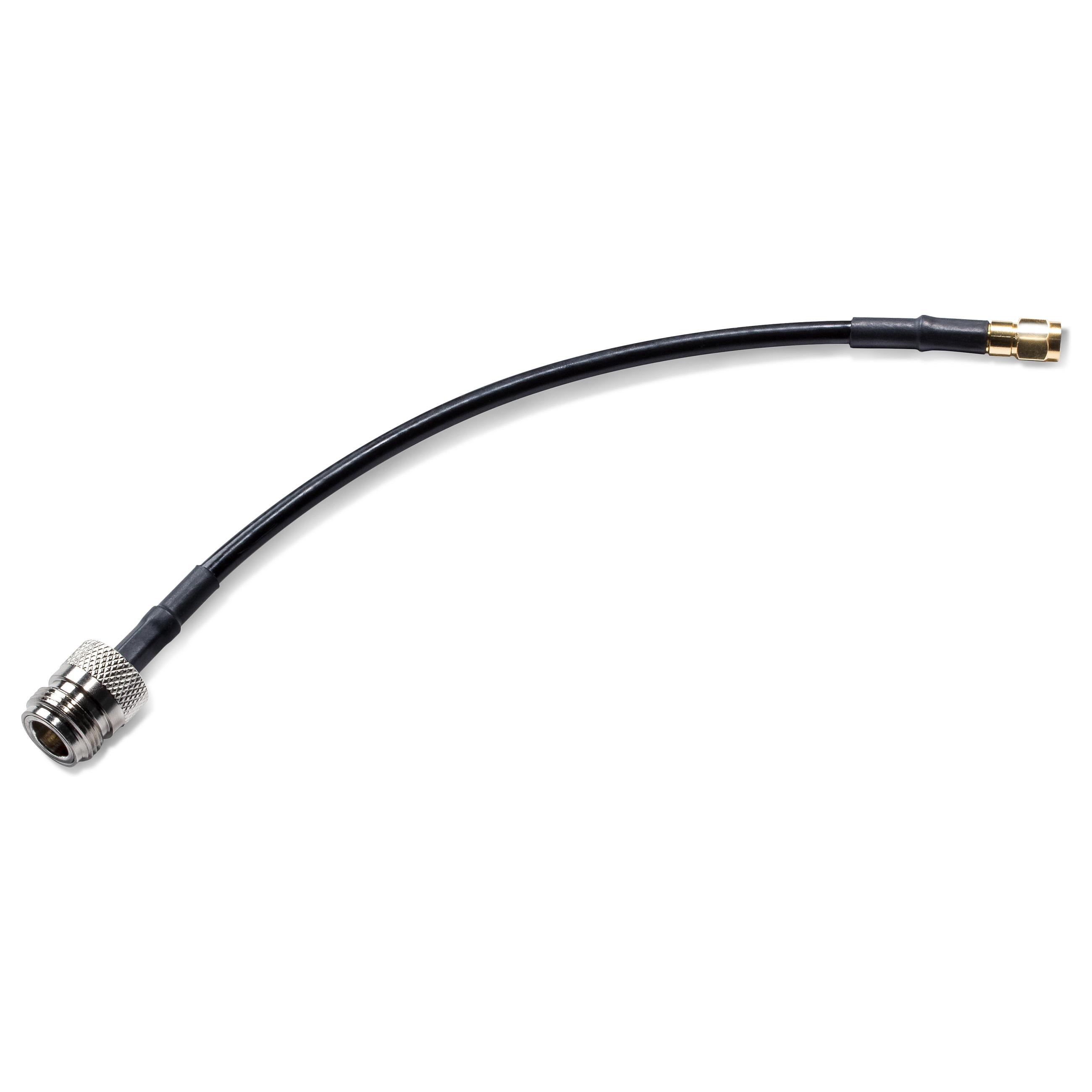 Antenneadapter RPSMA-han til N-hunstik - sort, 200 mm