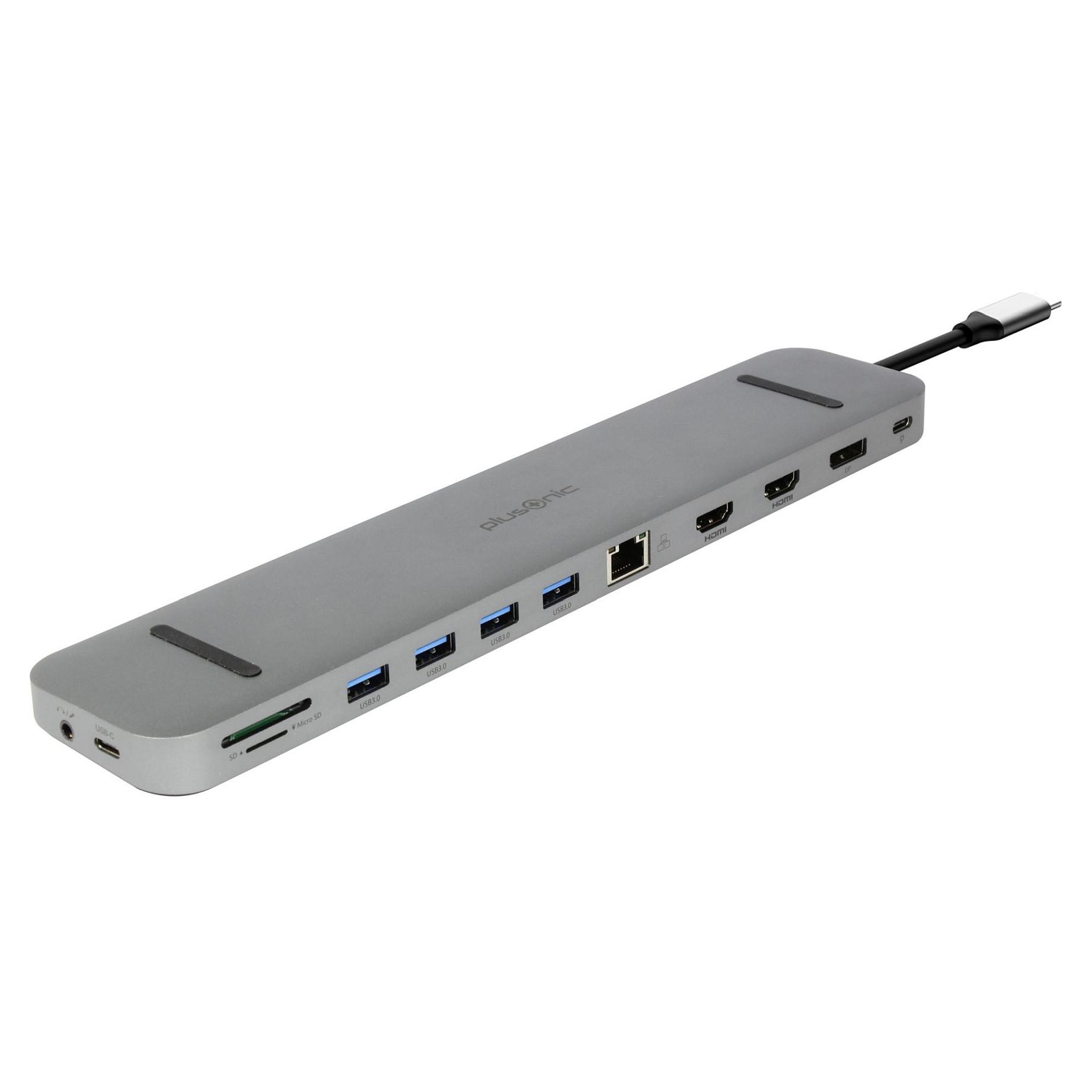 USB-C dockingstation Plusoptic PSUC2501 - grå
