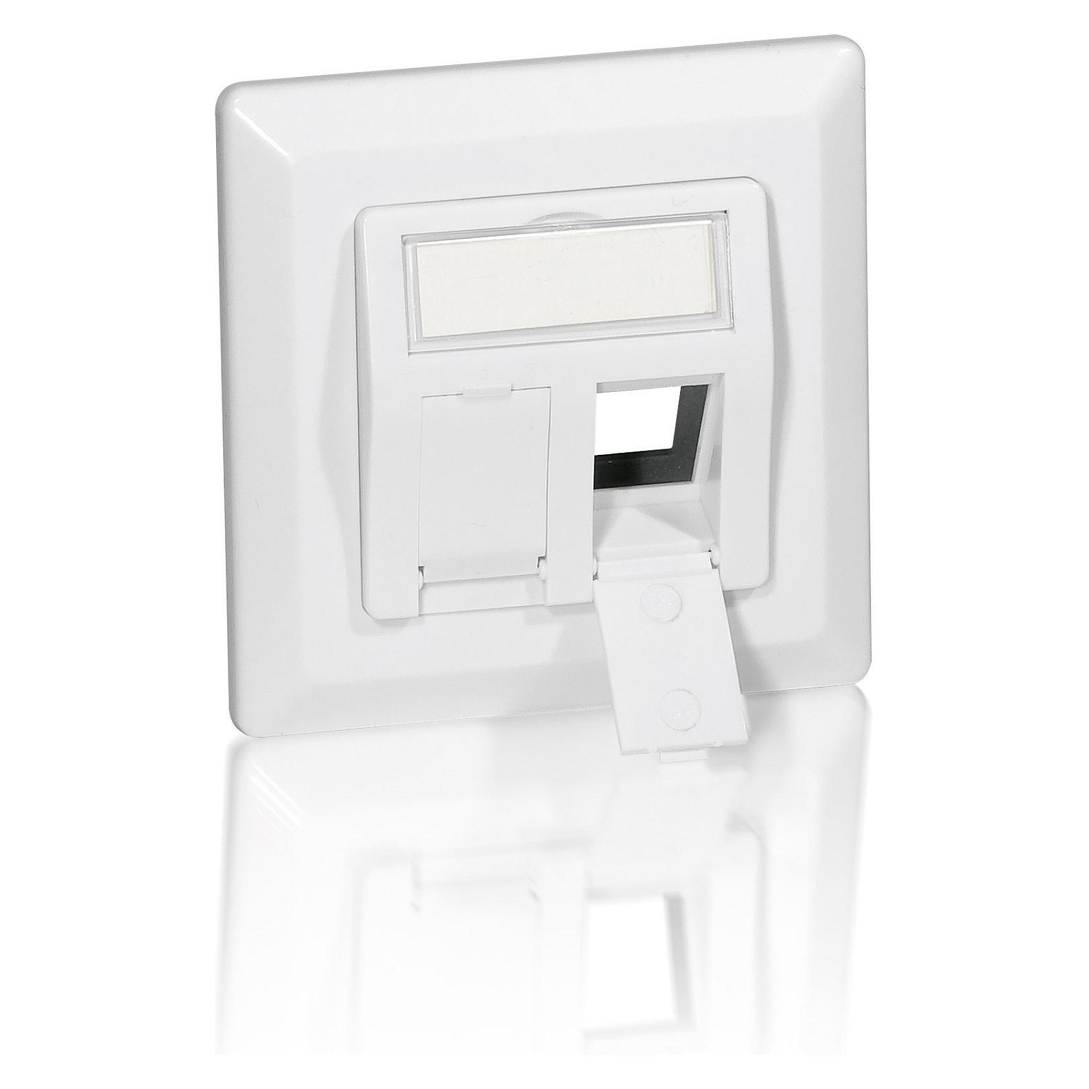 Keystone-frontplade Equip 761303 2-port 45° - hvid