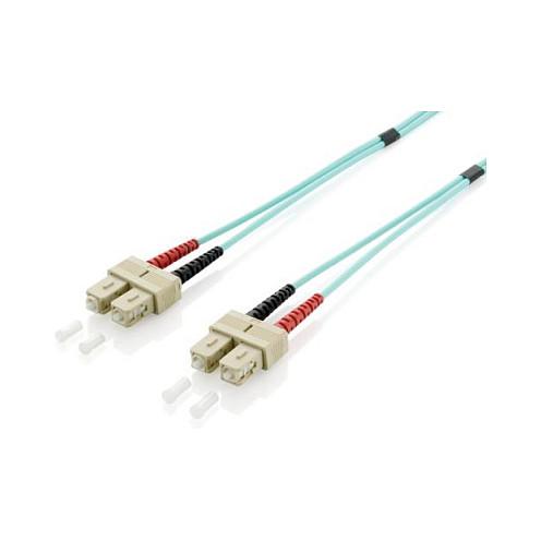 Fiberoptisk patchkabel Equip SC-SC OM3 duplex 5 m - turkis