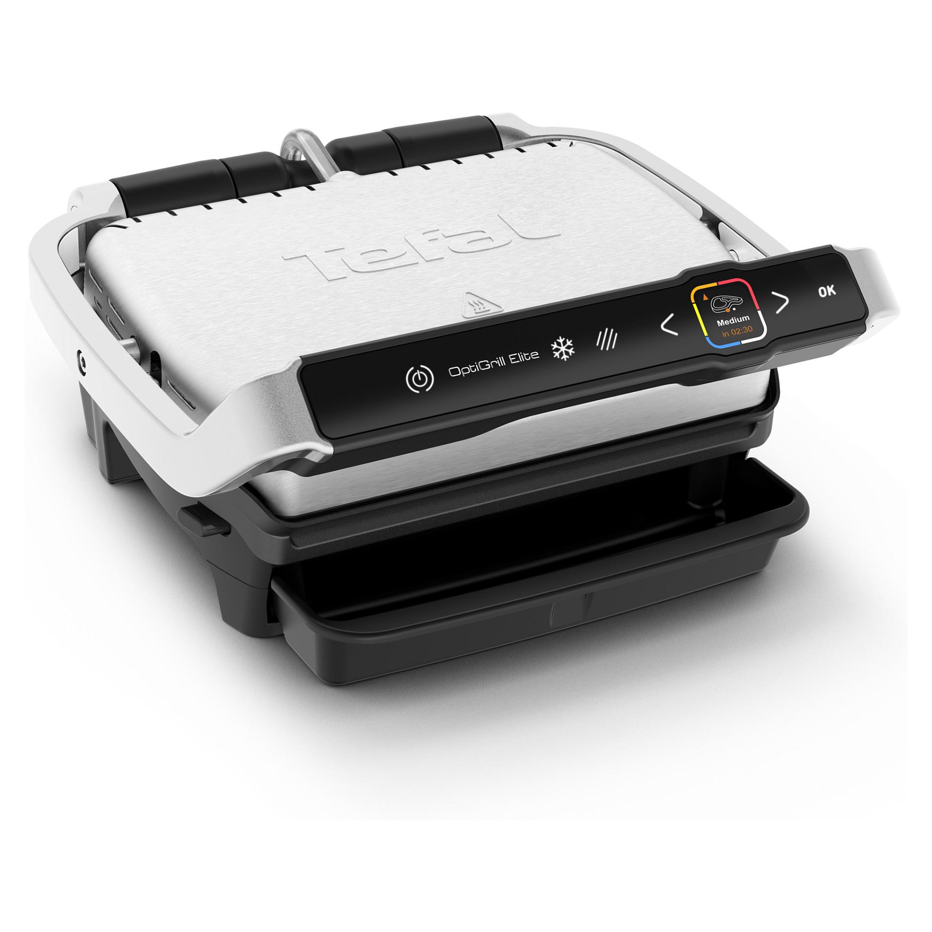 Tefal OptiGrill Elite GC750D kontaktgrill med touchbetjening, 12 programmer, 2000 W