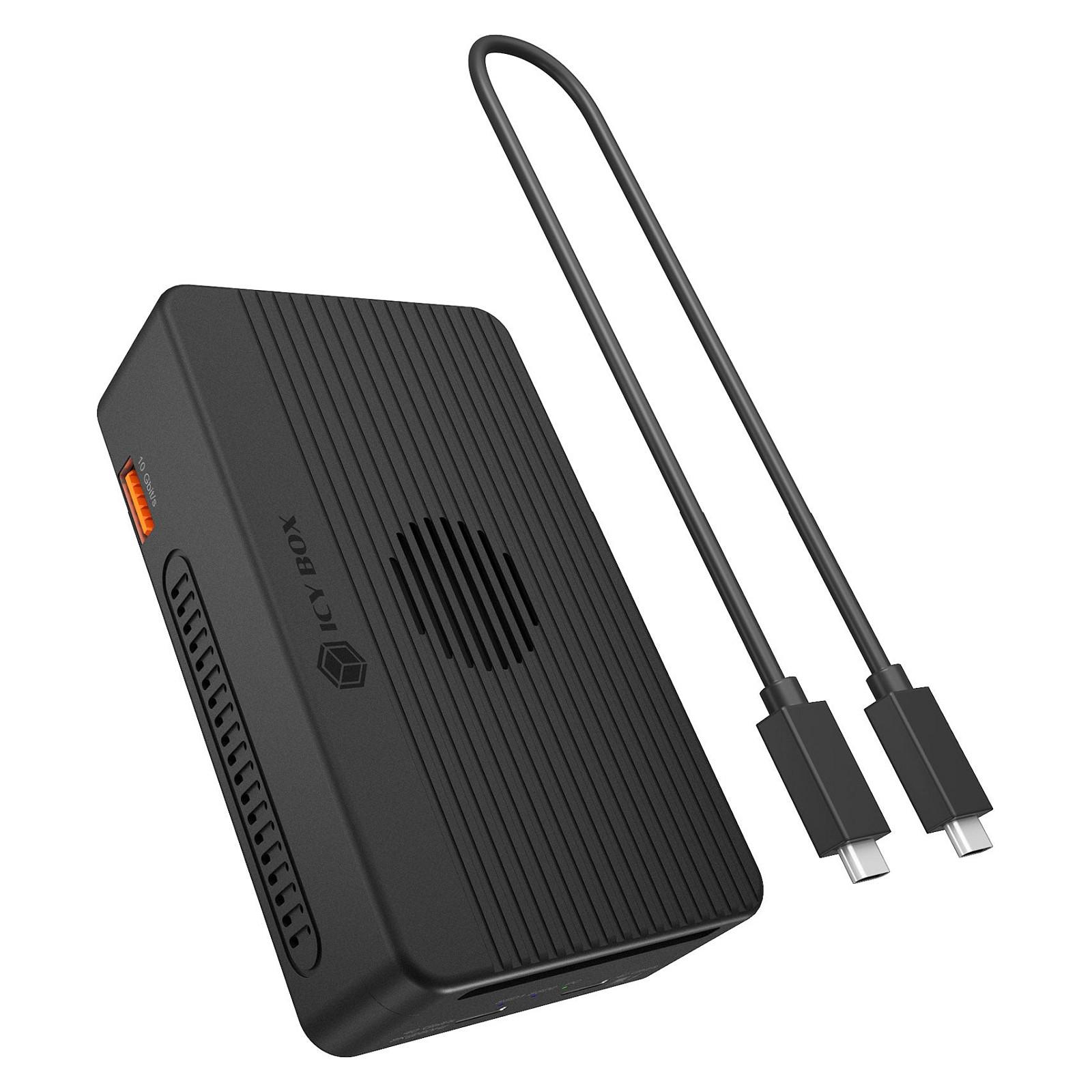 ICY BOX Heart RAID 2818 RAID-dockingstation til 2 x M.2 NVMe SSD med USB4 og HDMI