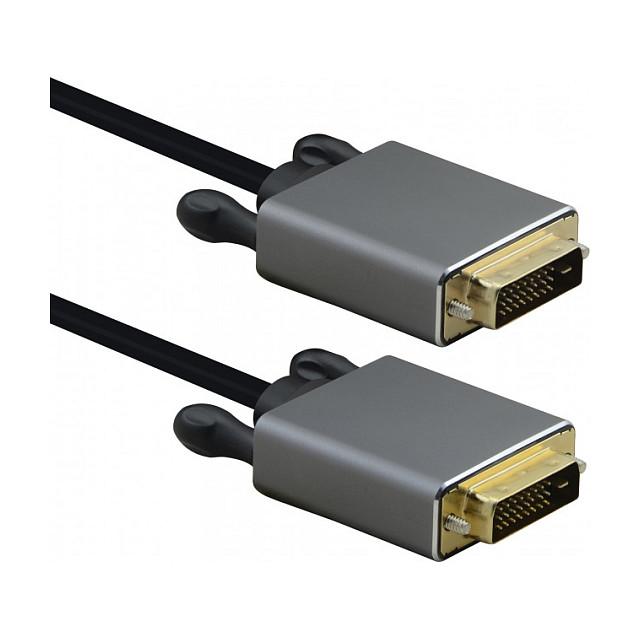 DVI-D kabel Helos 288699 Premium 4K - 5 m, sort