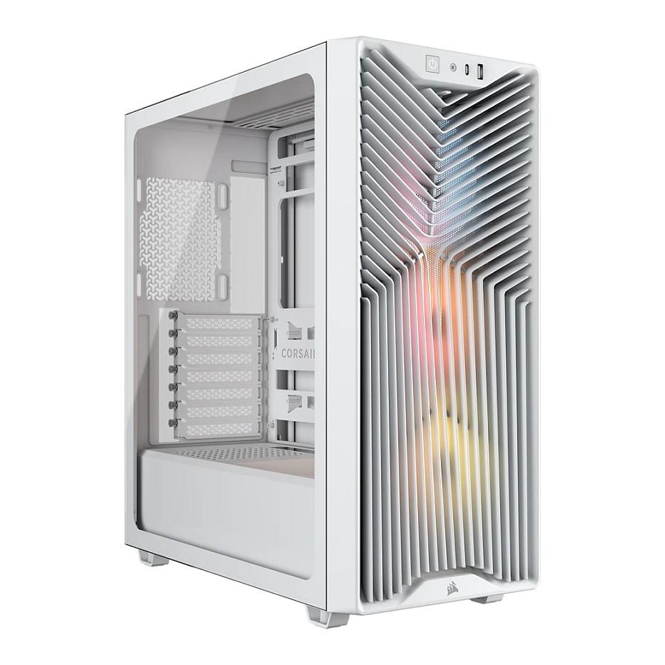 Corsair 3200D RS aRGB Mid-Tower pc-kabinet - Hvid med hærdet glas