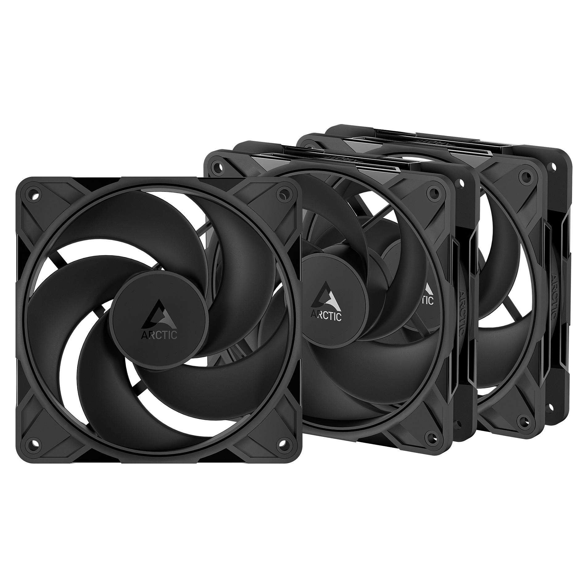 ARCTIC Freezer P12 Pro Reverse - 3 Pack, Ventilator, 12 cm, 124 m3/t, Sort