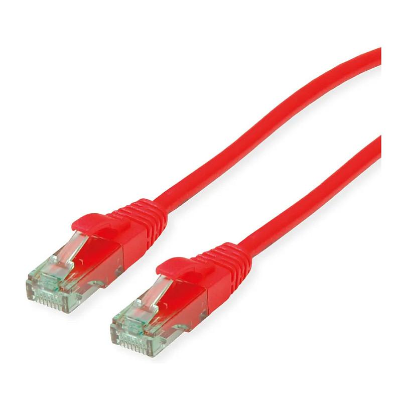 Patchkabel ROLINE RM Cat.6A U/UTP - rød, 1 m