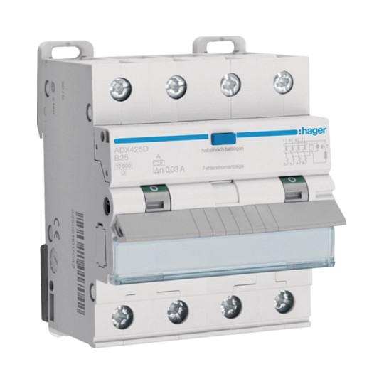 FI/LS-afbryder Hager ADX425D 4P B25 30 mA type A