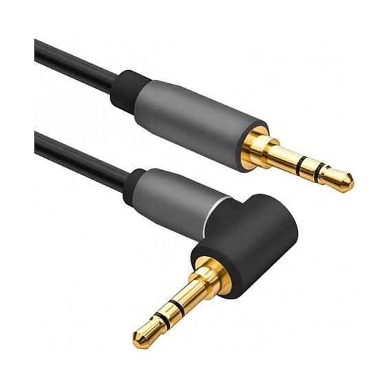 Jackkabel Helos 288709 3,5 mm han/han vinklet - 2 m, sort