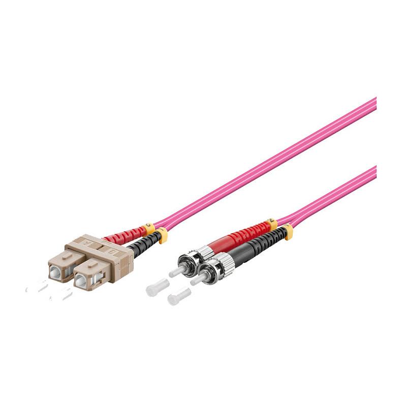 LWL-patchkabel econ connect LW-8005TC4 SC/ST OM4 duplex - 0,5 m