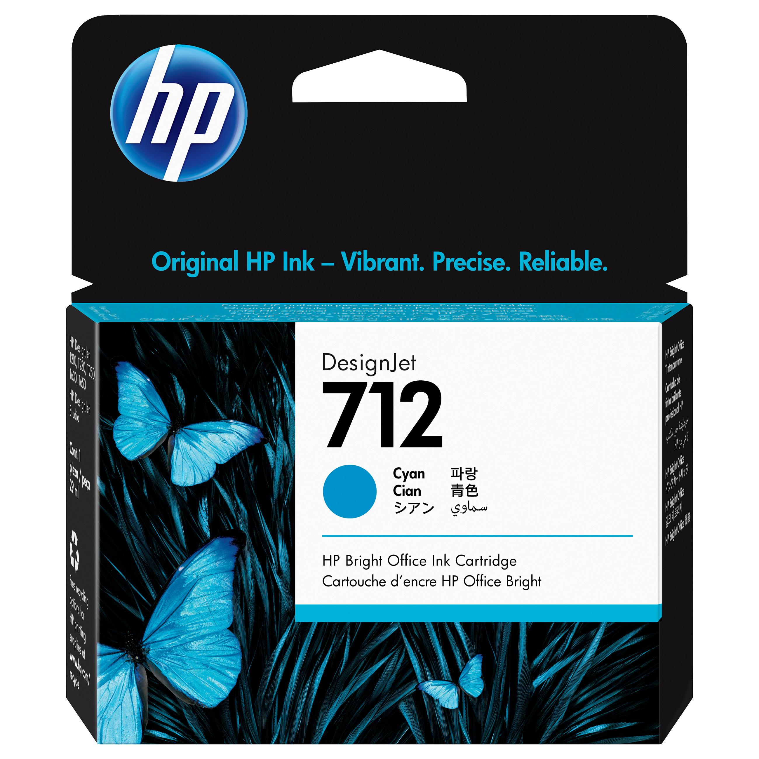 Blækpatron HP 712 Cyan - 3ED67A