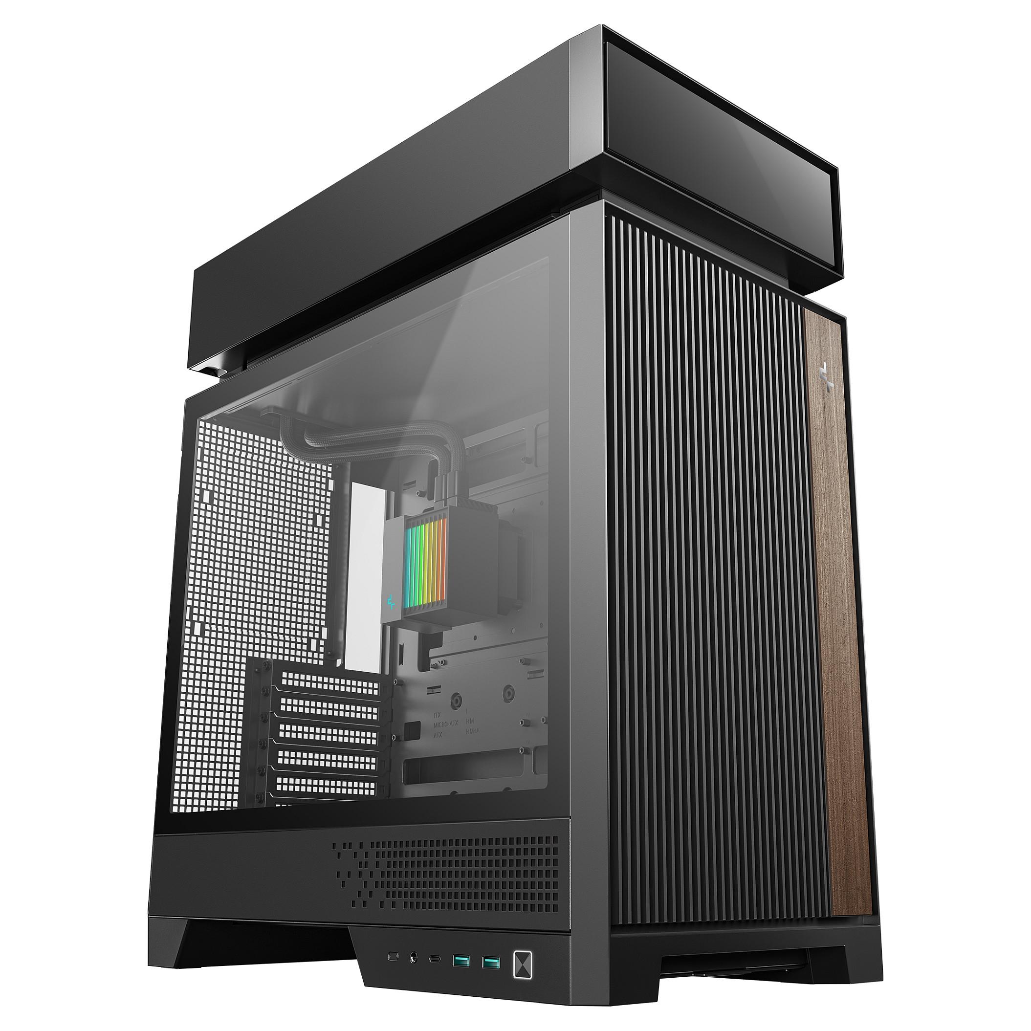DeepCool CL6600 midi-tower kabinet - sort, tempereret glas