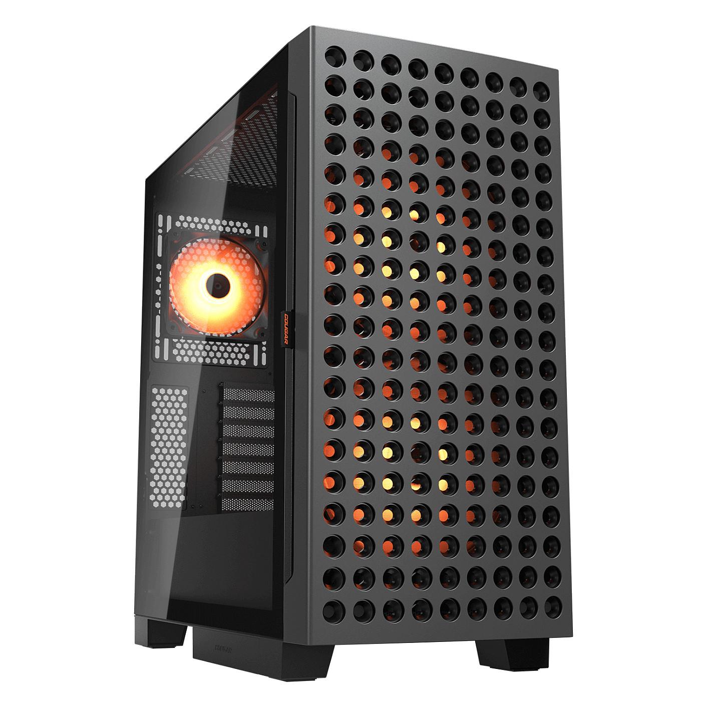 COUGAR Airface ECO ARGB midi tower kabinet - sort, ATX/EATX, USB-C og sidevindue