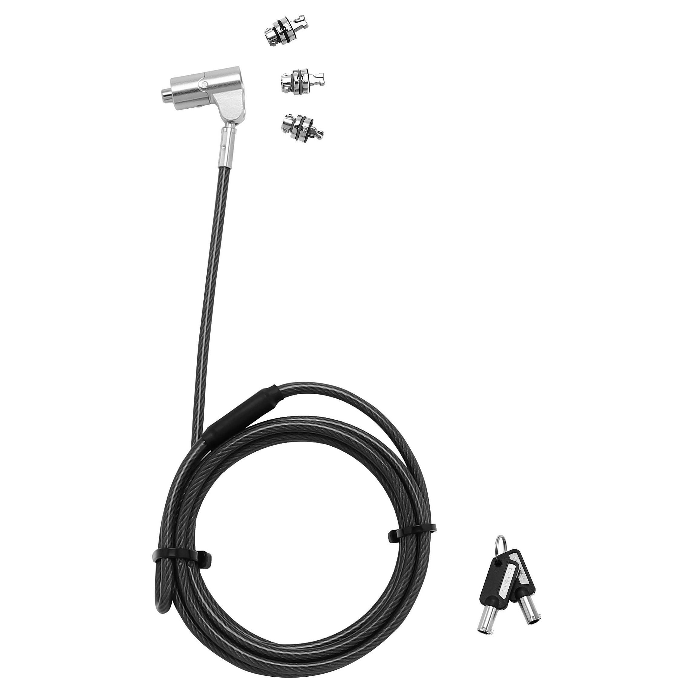 DICOTA Security Lock Exchangeable T/N/W Head - Sikkerhedskabelslås - antracit (sort) - 2 m