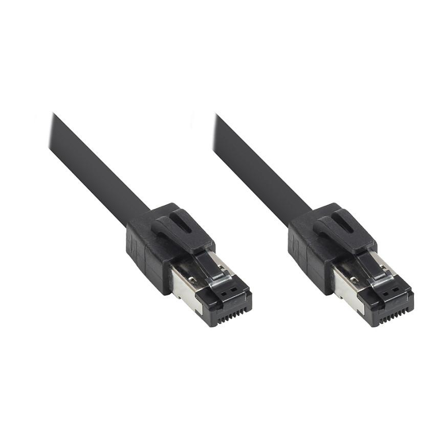 Patchkabel Cat. 8.1 S/FTP PiMF LSZH 0,5 m - sort