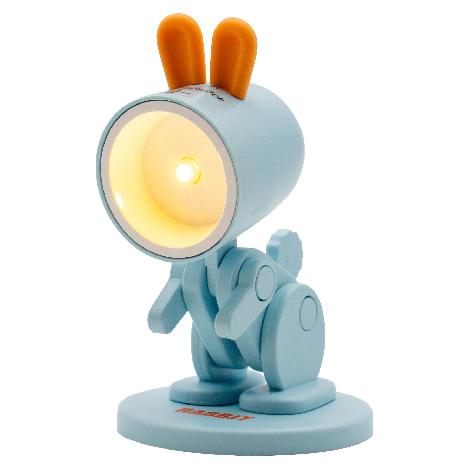 LED-bordlampe RealPower Blue Rabbit med sokkel
