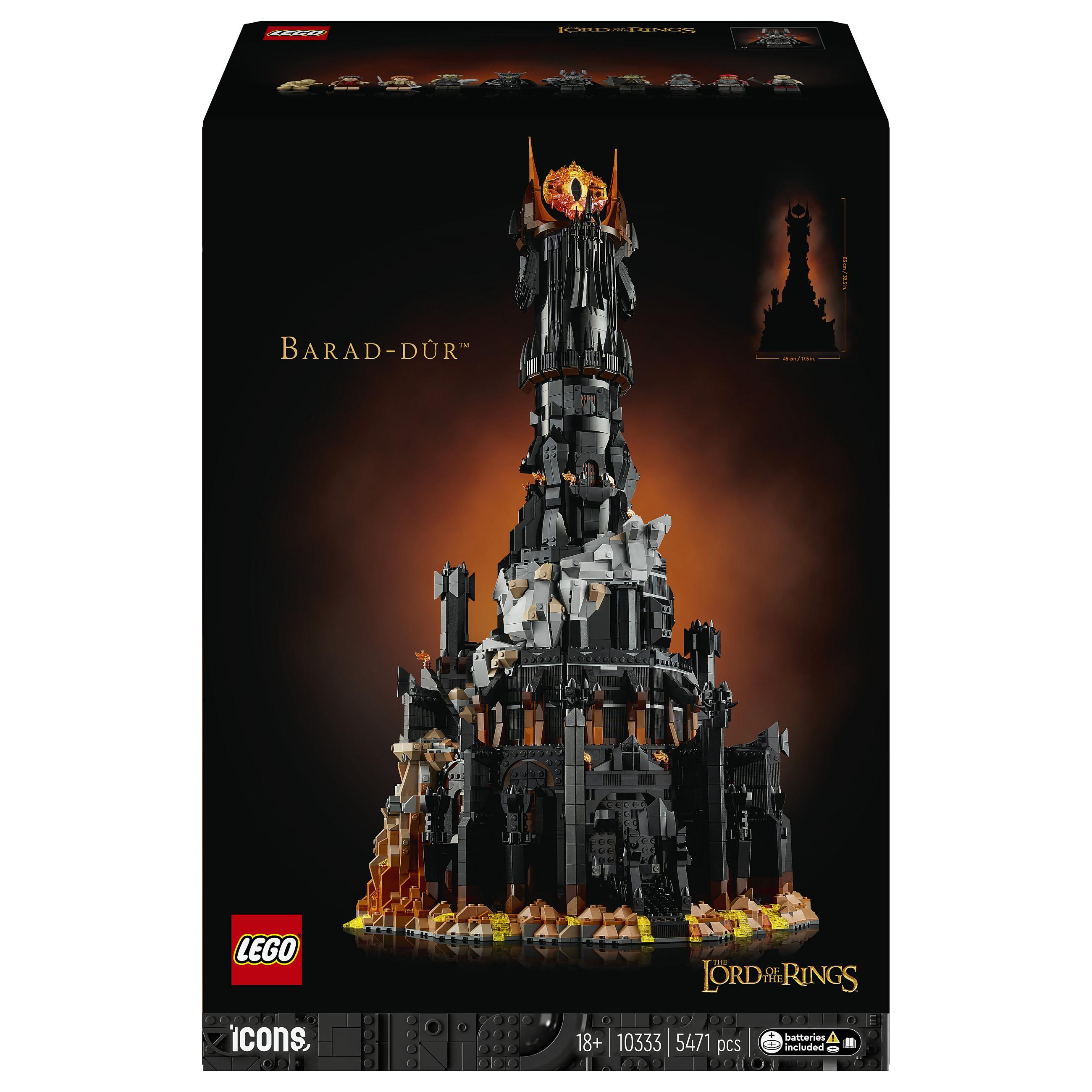 LEGO Icons 10333 Ringenes Herre: Barad-dûr byggesæt med 5.471 dele