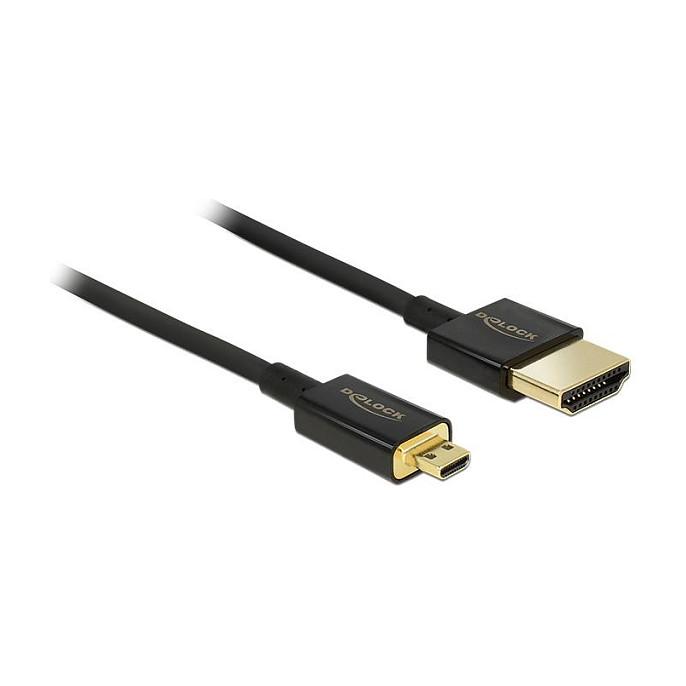 HDMI-kabel DeLOCK HDMI-A til Micro HDMI-D 4,5 m - sort