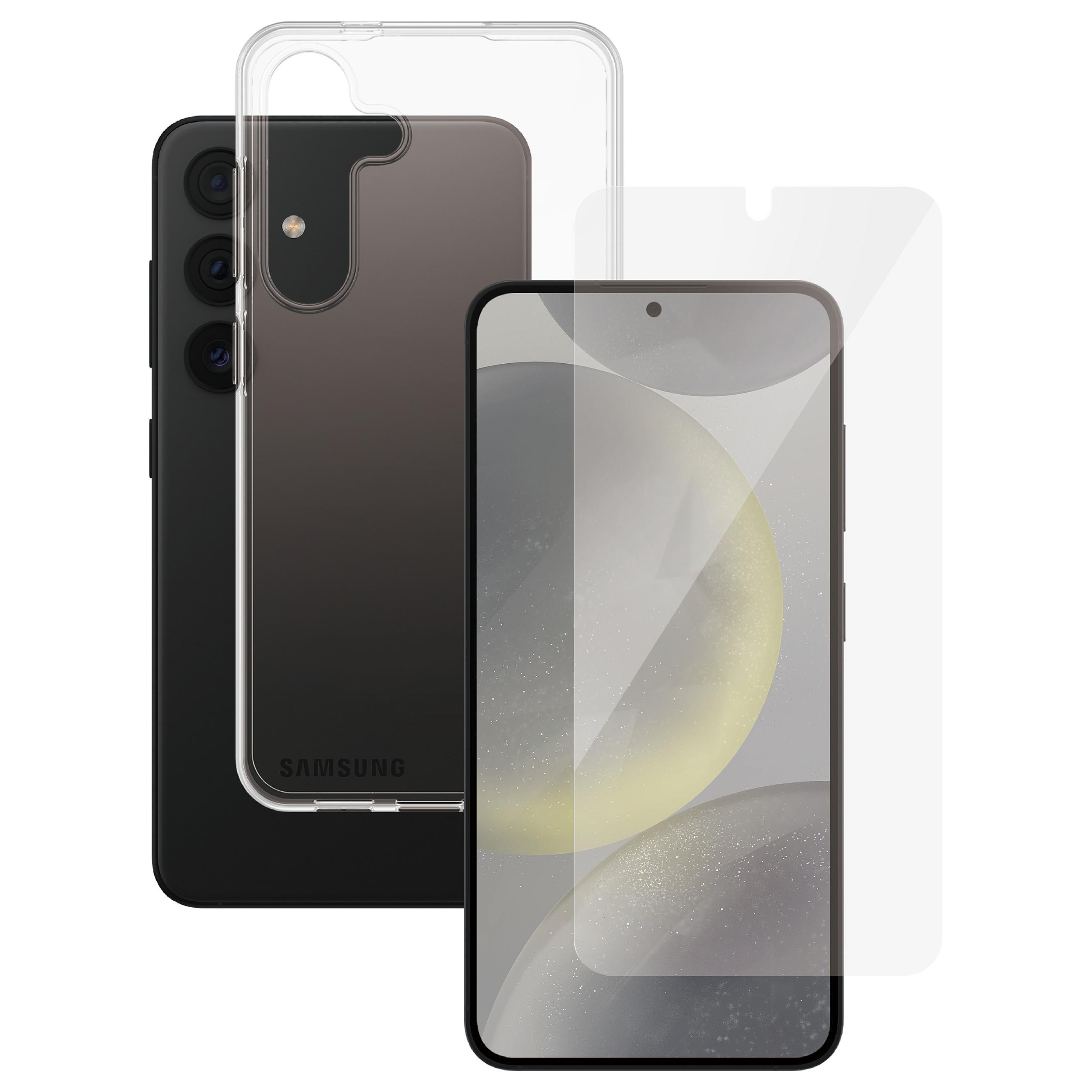 Mobilbeskyttelsessæt PanzerGlass SAFE. by 2-in-1 til Samsung Galaxy S24 - transparent, 50 stk.