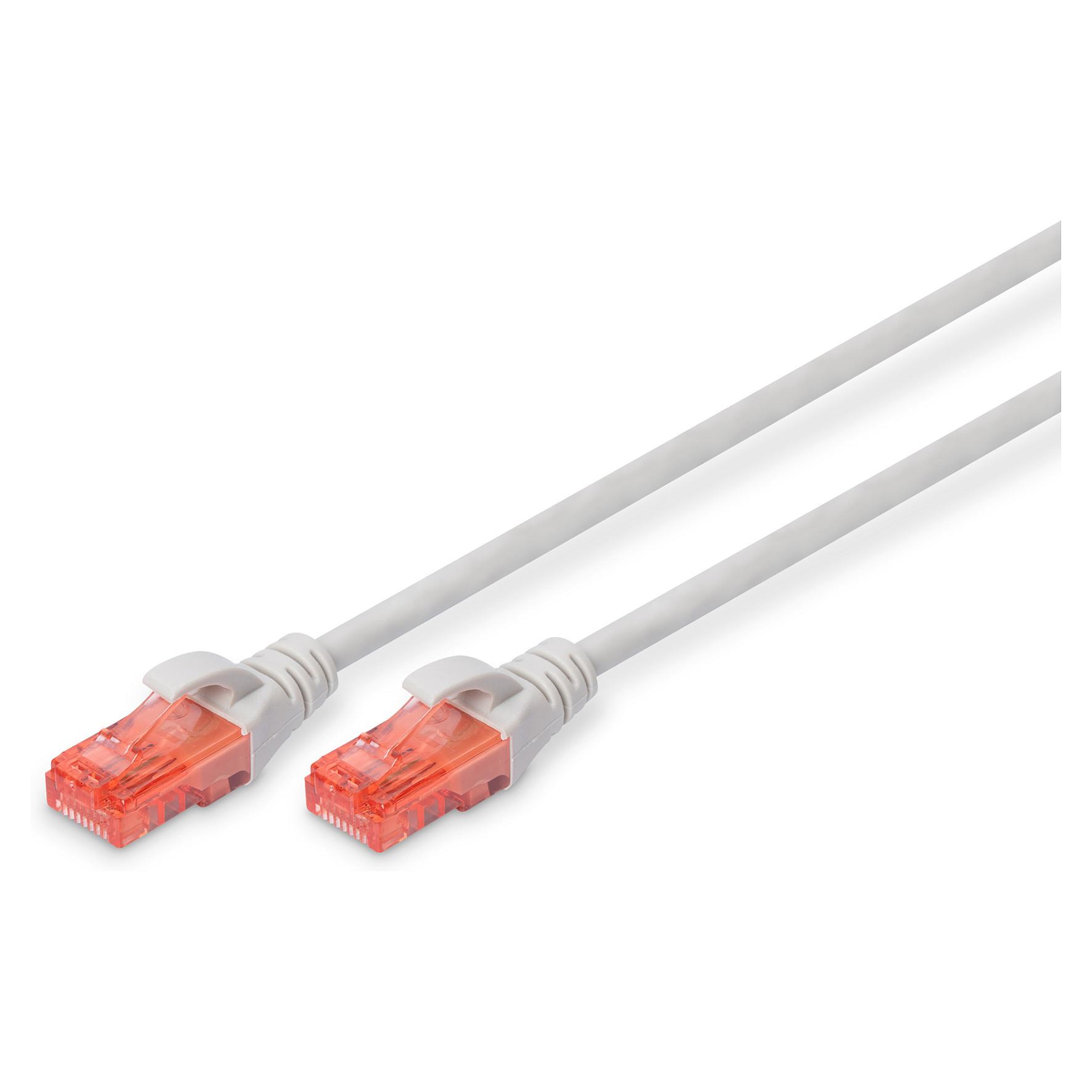 DIGITUS Professional patch cable - 50 cm - grey - Grå - 0.5m