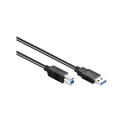 USB 3.0-kabel Good Connections A-B - sort, 0,5 m