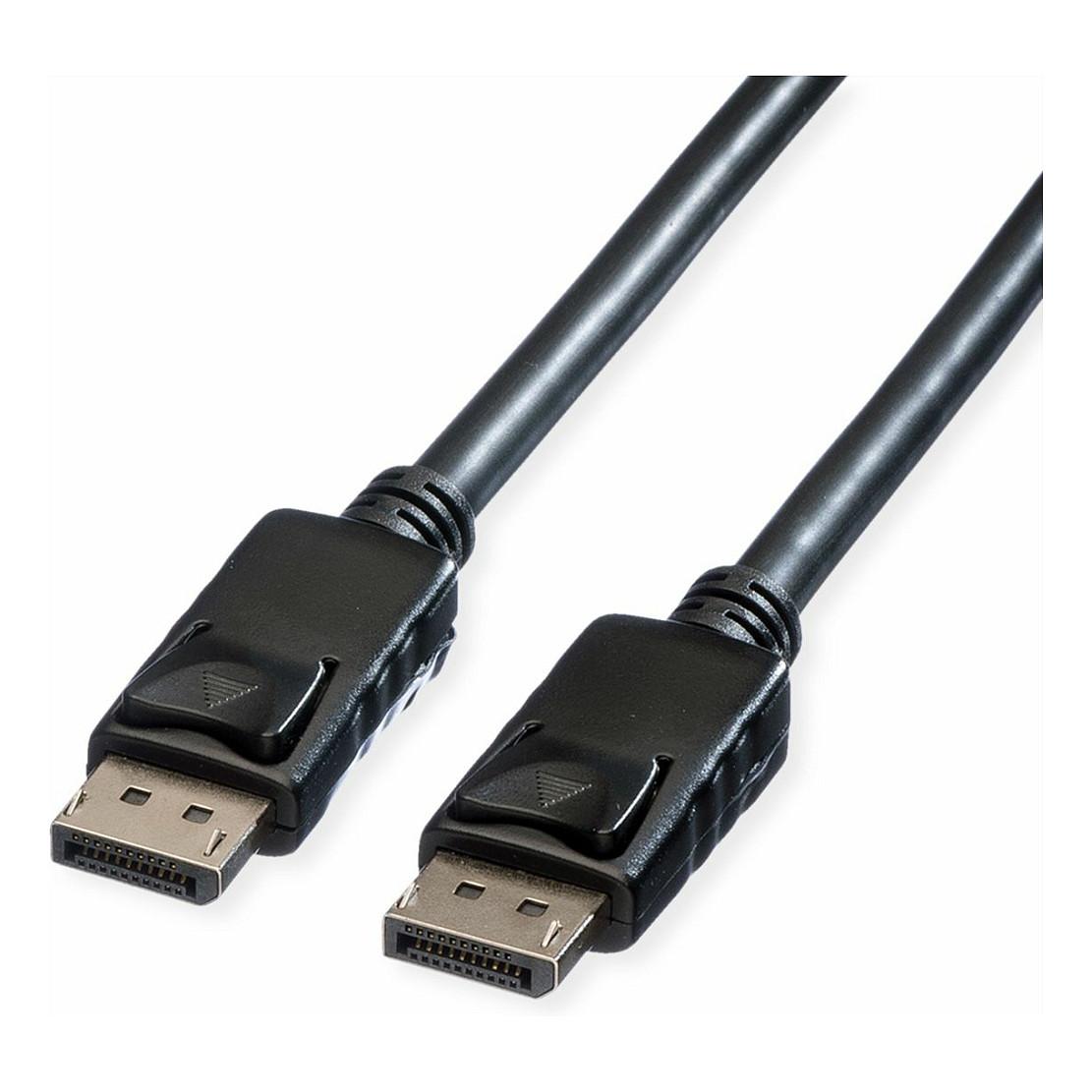 DisplayPort-kabel ROLINE v1.2 DP-DP - sort, 7,5 m