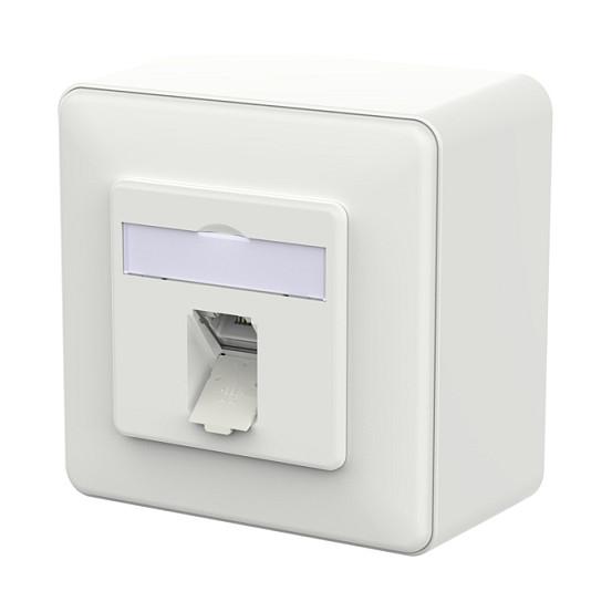 Netværksdåse METZ CONNECT E-DAT C6A IDC 1 Port AP - hvid billede