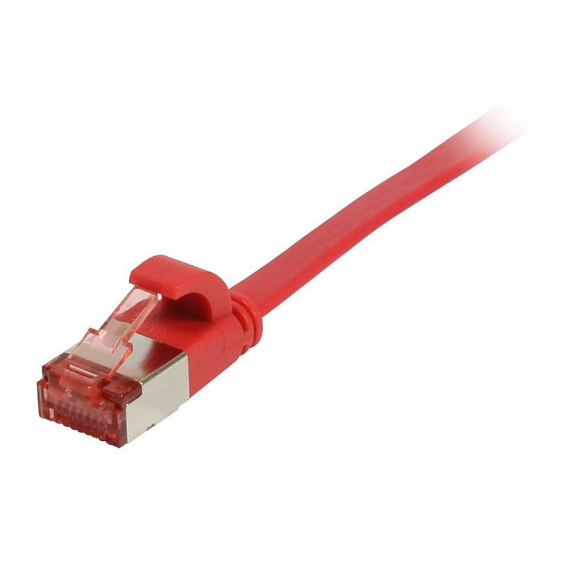 Patchkabel RJ45 CAT6 250Mhz 025m rot FTPUFTP TPESuperflex Flach Synergy 21