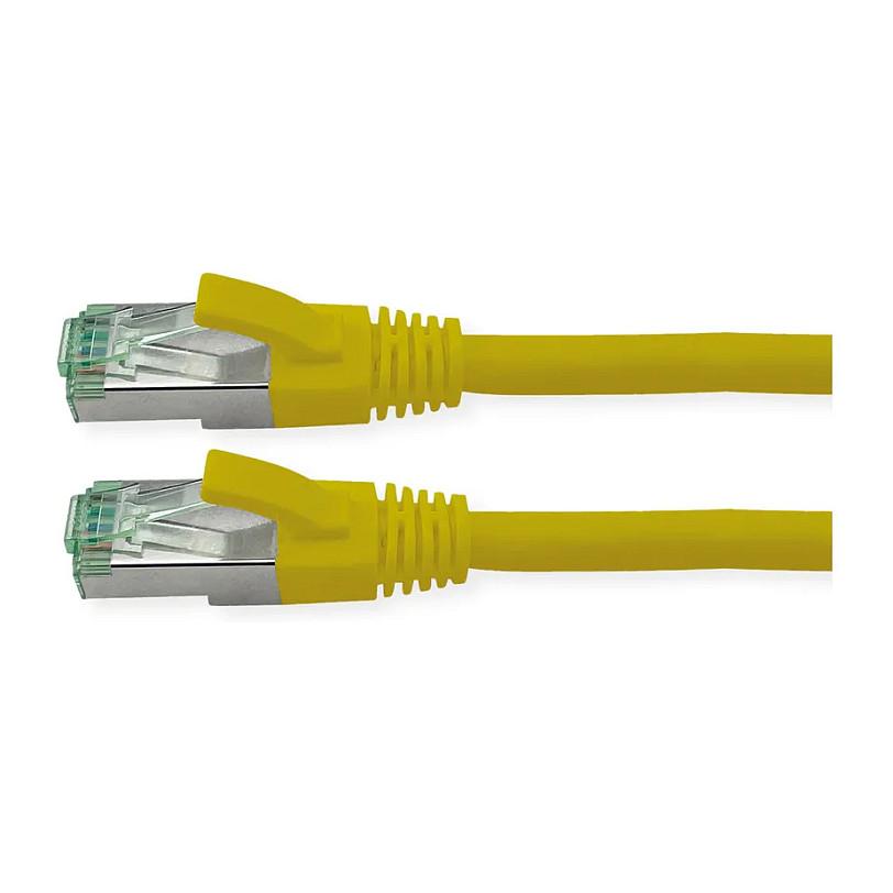 Patchkabel ROLINE RM Cat.6A S/FTP - gul, 0,5 m