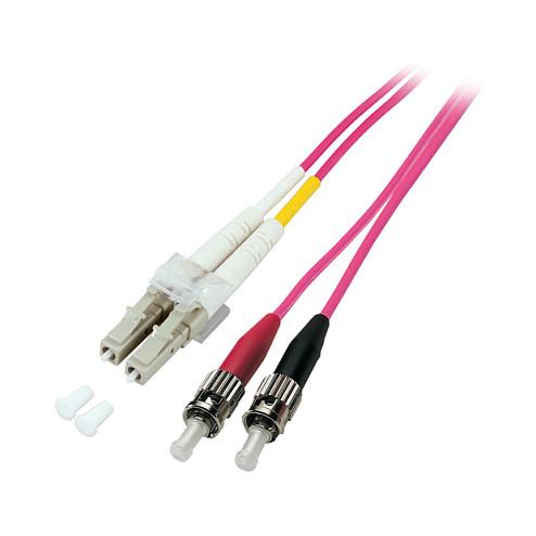 Fiberoptisk patchkabel duplex OM4 50/125 LC/ST LSZH - 2 m