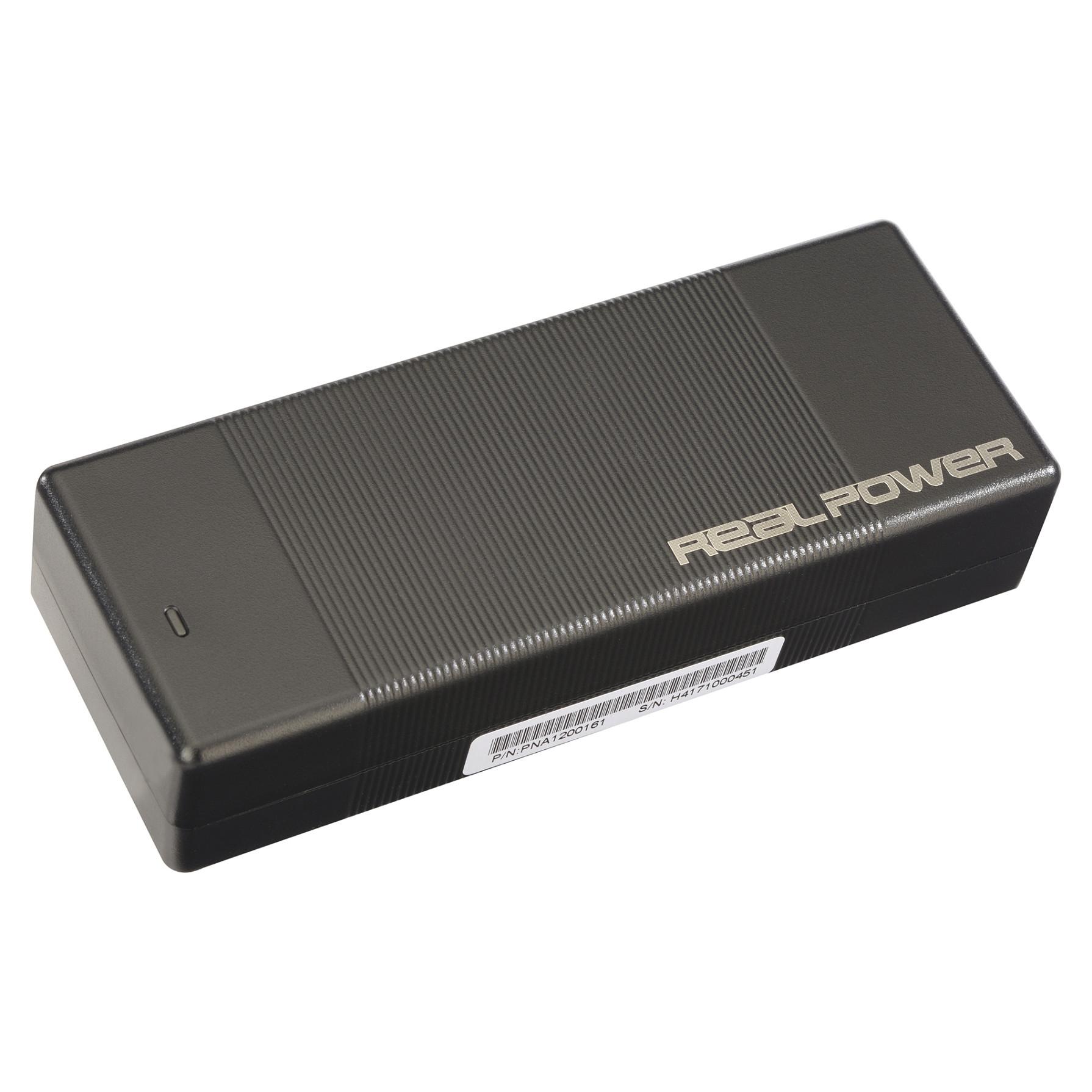 Universel notebook-oplader RealPower UNA-40 40 W - sort