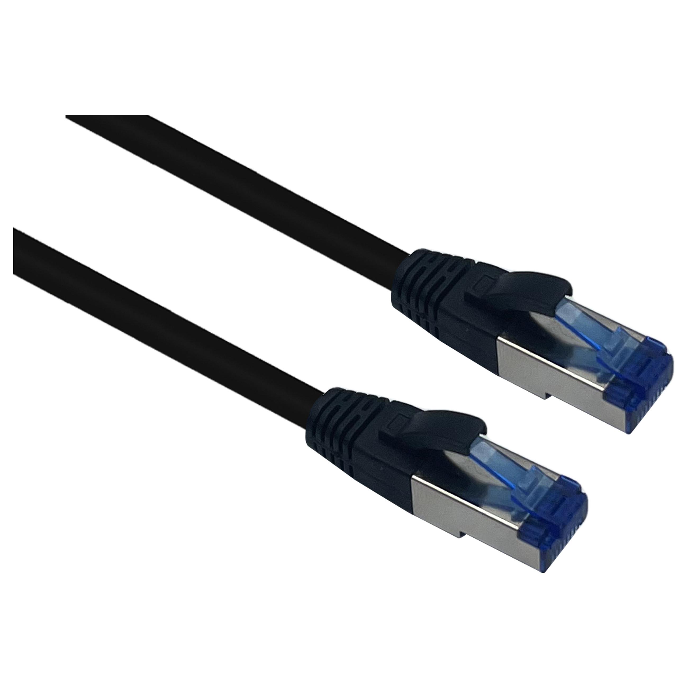 Patchkabel Helos Cat.6a Outdoor AWG 26/1 - sort 25 m