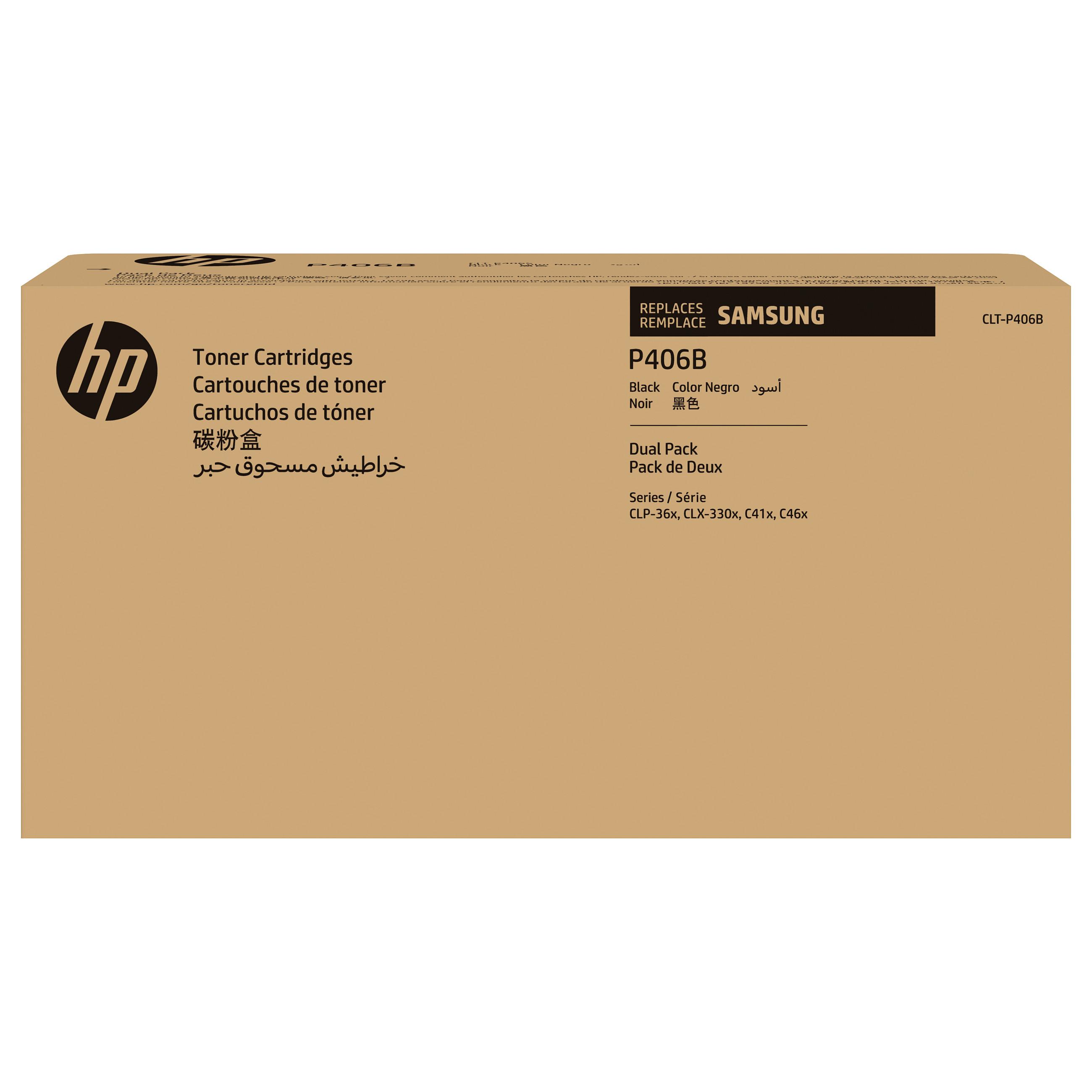 Tonerpatroner HP SU374A P406B sort - 2 stk.