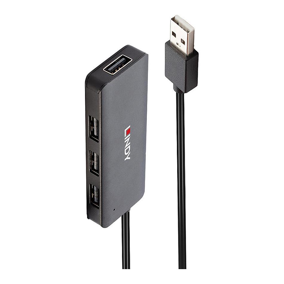 USB-hub Lindy 4 Port USB 2.0 uden strømforsyning