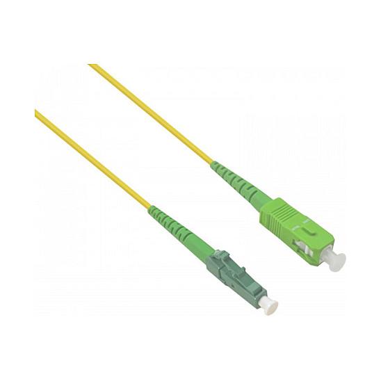 Fiberoptisk patchkabel Helos 372019 OS2 SC/APC-LC/APC 15 m - gul