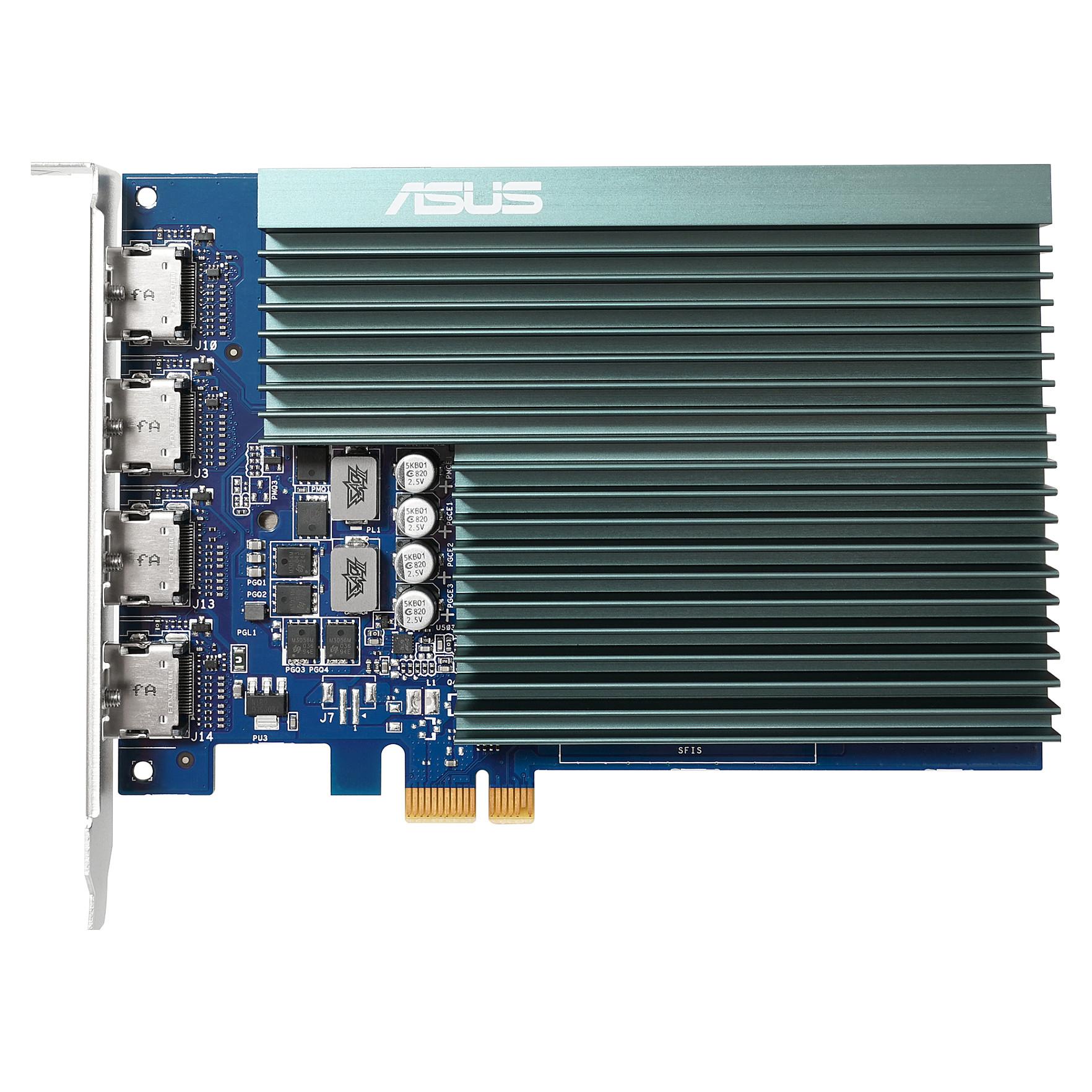 ASUS GT730-4H-SL-2GD5 - Grafikkort - GF GT 730 - 2 GB GDDR5 - PCIe 2.0 - DVI, HDMI, VGA - blæserløs