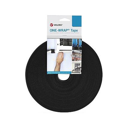 Kabelbinder med burrebånd Velcro ONE-WRAP Tape FRT - sort, 25 m x 16 mm