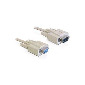 Serielt kabel DeLOCK RS-232 DB-9 han til hun 10 m - beige
