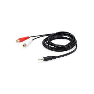 Audiokabel Equip 147093 3,5 mm han til 2 x RCA hun - sort