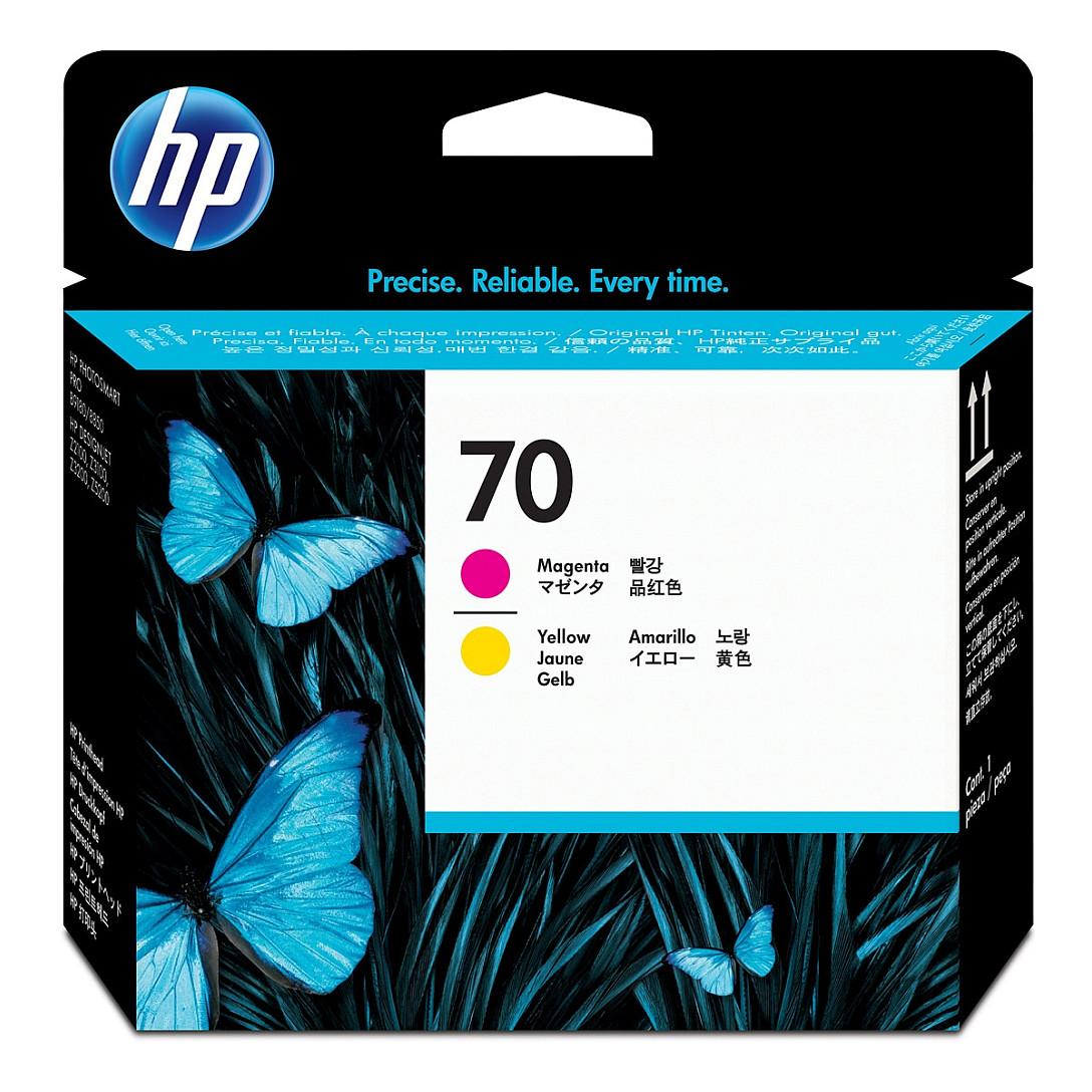 HP 70 - Gul, magenta - printhoved - for DesignJet HD Pro MFP, T120, Z2100, Z3100, Z3100ps, Z3200, Z3200ps, Z5200, Z5400