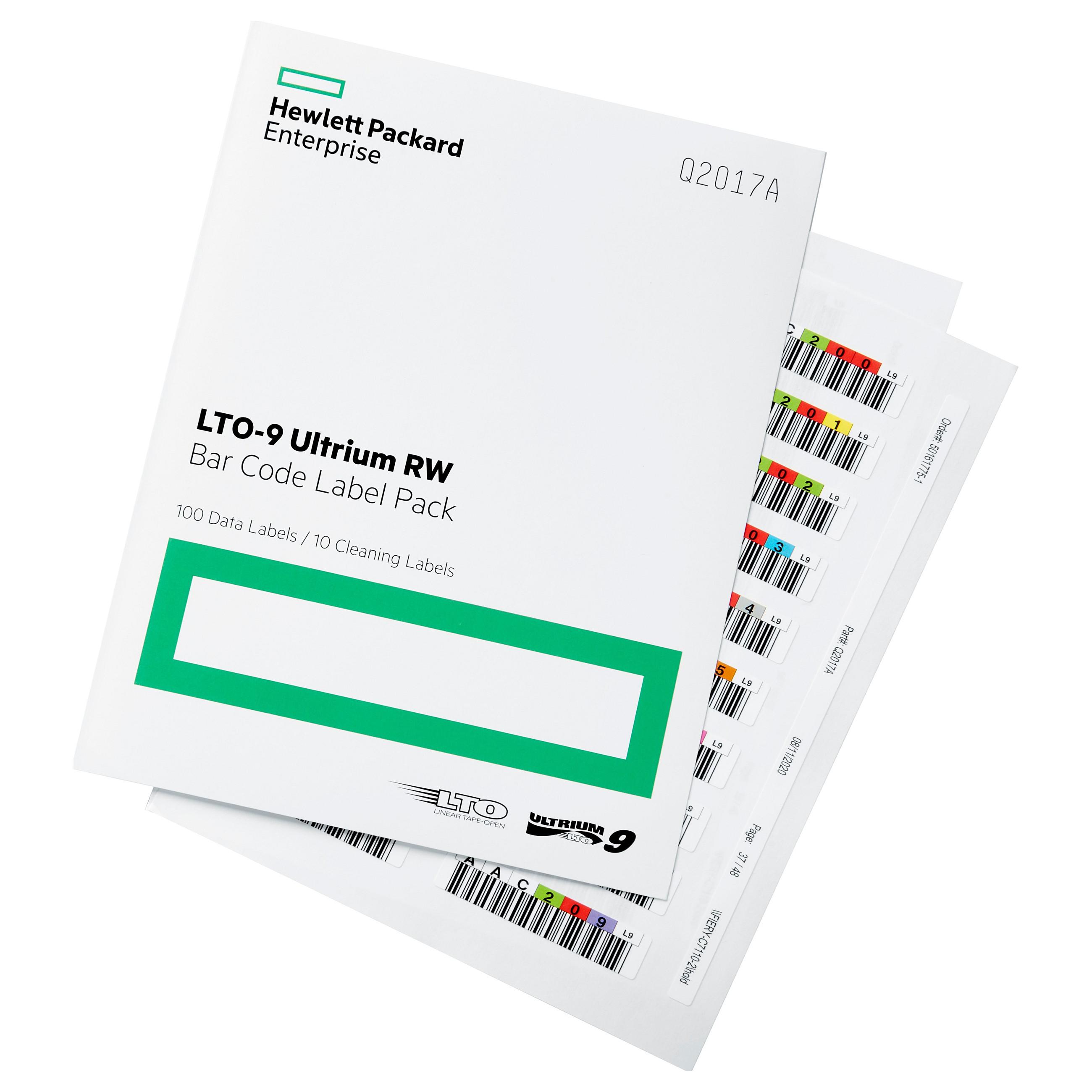 HPE stregkodeetiketter (LTO-9) - til HPE T950/TFinity EDBA-slæde i fuld højde