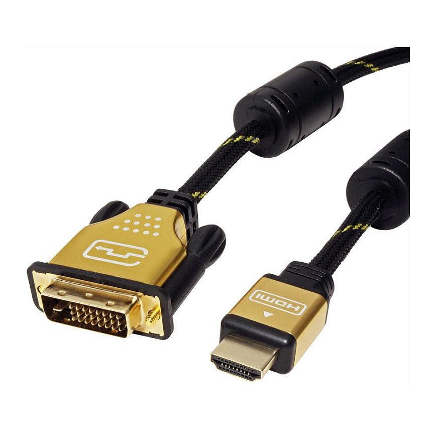 HDMI til DVI-D-kabel ROLINE GOLD 11.04.5896 - 1,5 m