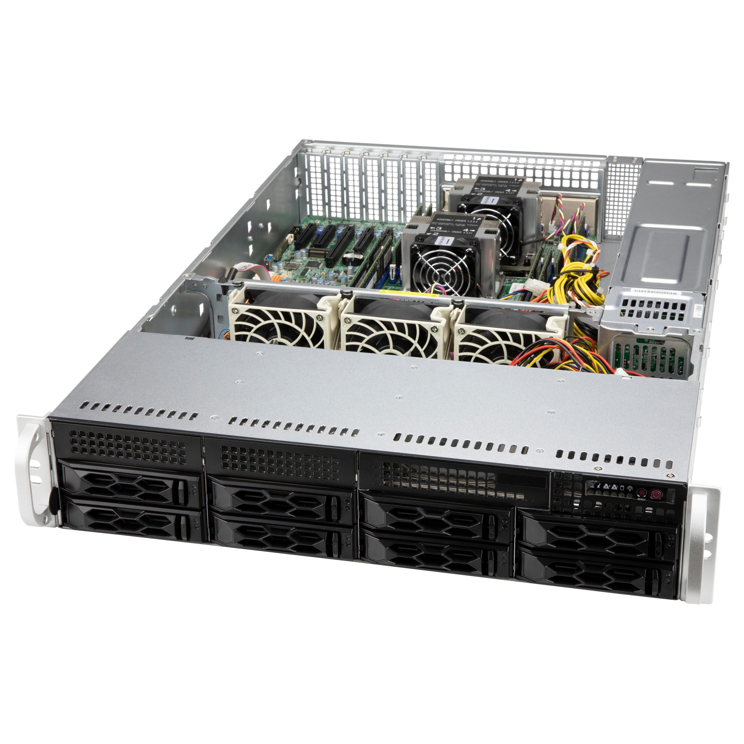 Supermicro SCLA25TQC R609LP - Rack-monterbar - 2U - forstærket forlænger ATX - SATA/SAS - hot-swap 650 Watt - sort
