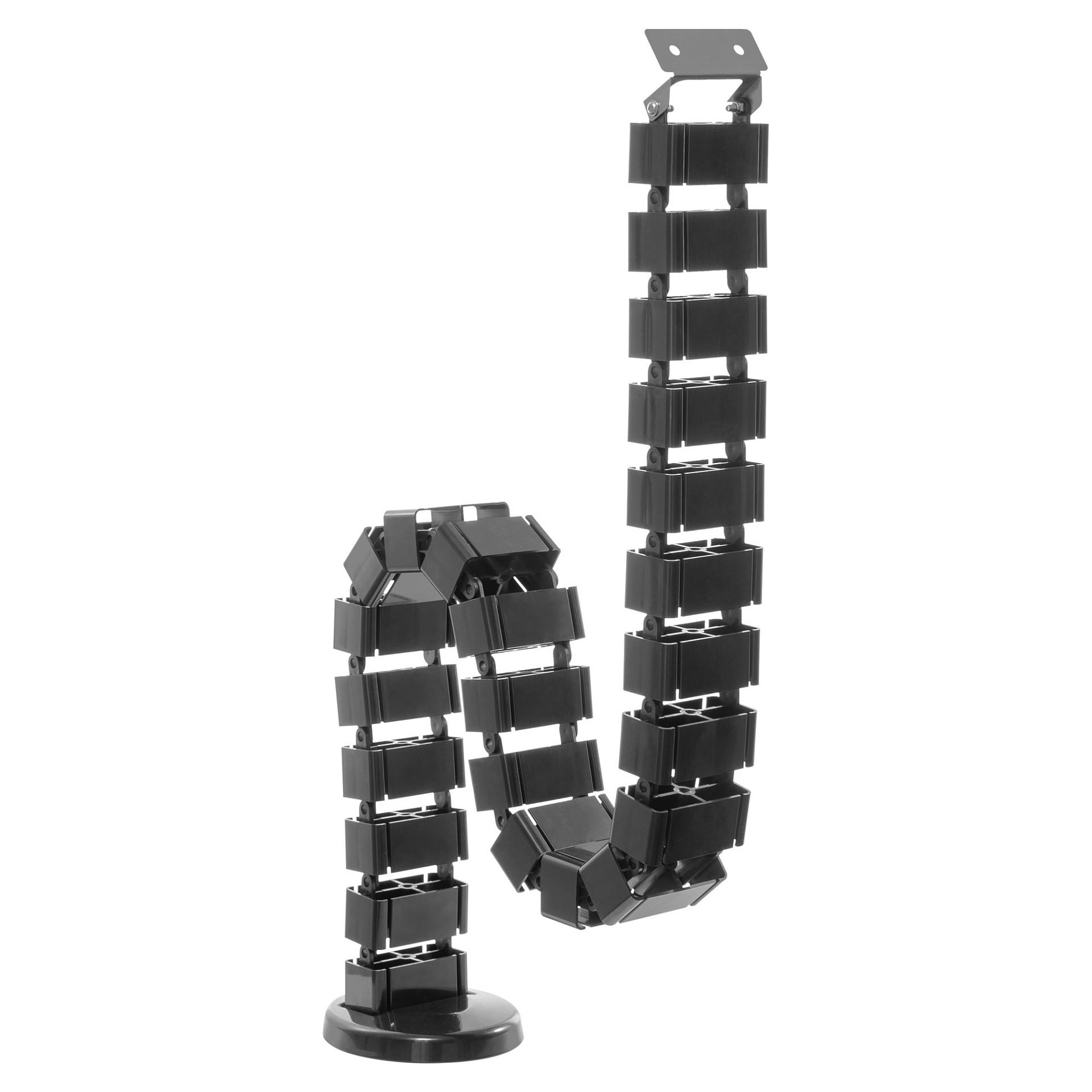 EQUIP Spine kabelorganisator til gulv, teleskopisk kabelstyring i ABS og stål, 130 cm, sort