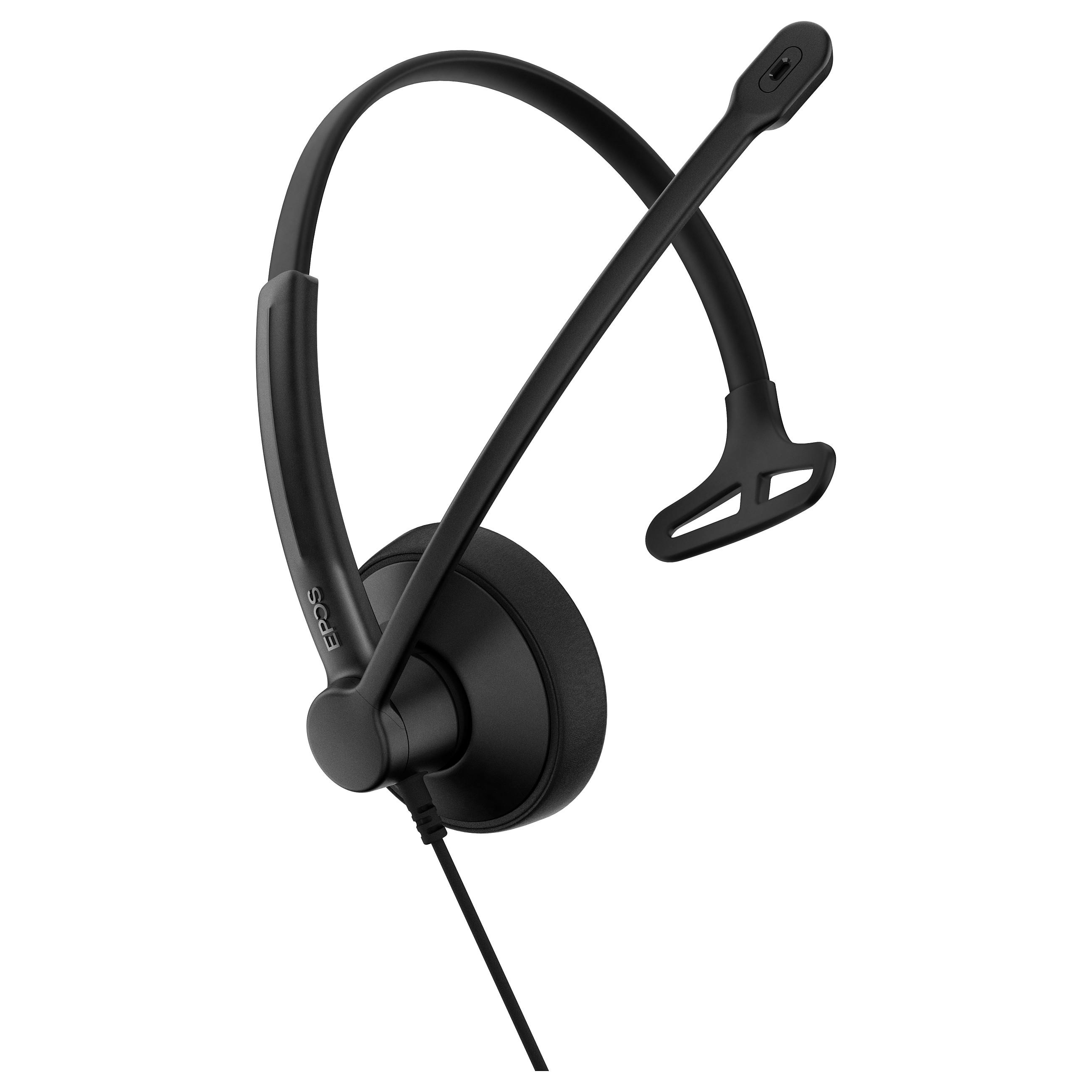 EPOS 1001419 monauralt USB-headset til kontor og callcenter med USB-C/USB-A, sort