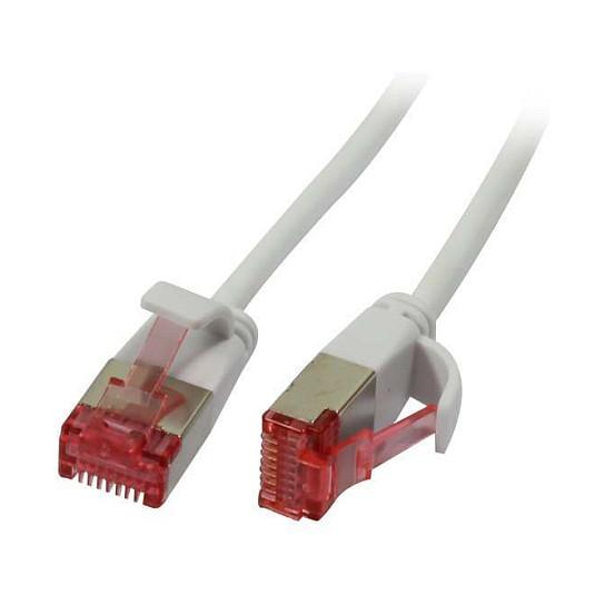 Patchkabel RJ45 CAT6 250Mhz 15m weiss UFTP slimline rund d36mm Synergy 21