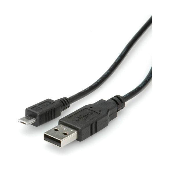 USB-kabel ROLINE USB 2.0 A til Micro-USB B - sort