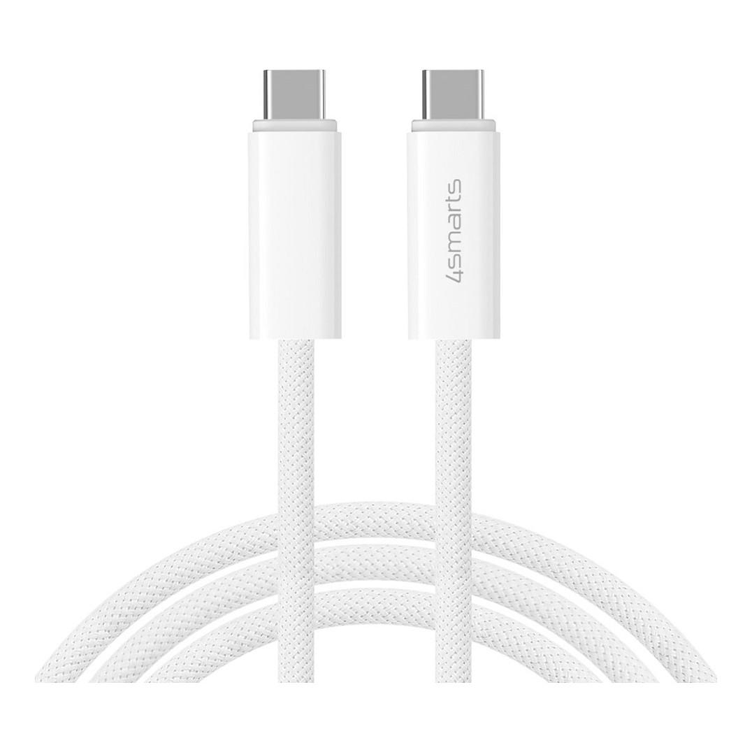 USB-C kabel 4smarts PremiumCord 240 W 1,5 m - hvid