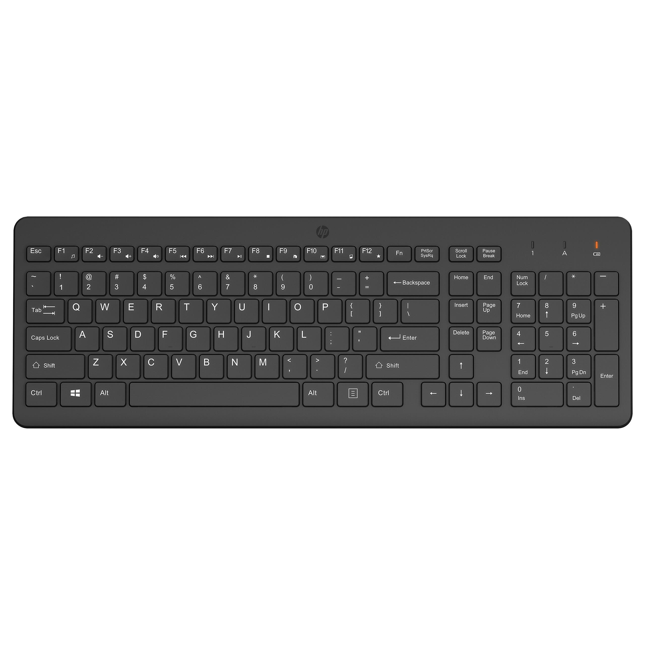 Trådløst tastatur HP 220 Wireless Keyboard (P) - sort