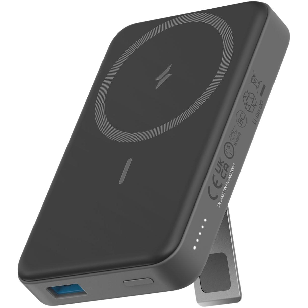 Anker MagGo 633 - Trådløs power bank - magnetisk montering - 10000 mAh - 20 watt - PD - 2 output-stikforbindelser (USB-C, USB) - interstellar sort - for Apple iPhone 12, 13, 14
